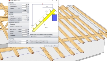 Edycja zwisu okapu poprzez rozciąganie i samoczynne dostosowanie konstrukcji