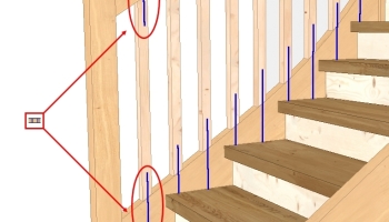 Swobodne znakowanie (np. w celu ułatwienia wiercenia tralek balustrady)